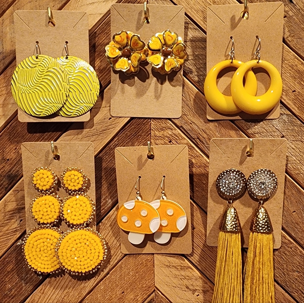 Lot of YELLOW Earrings
